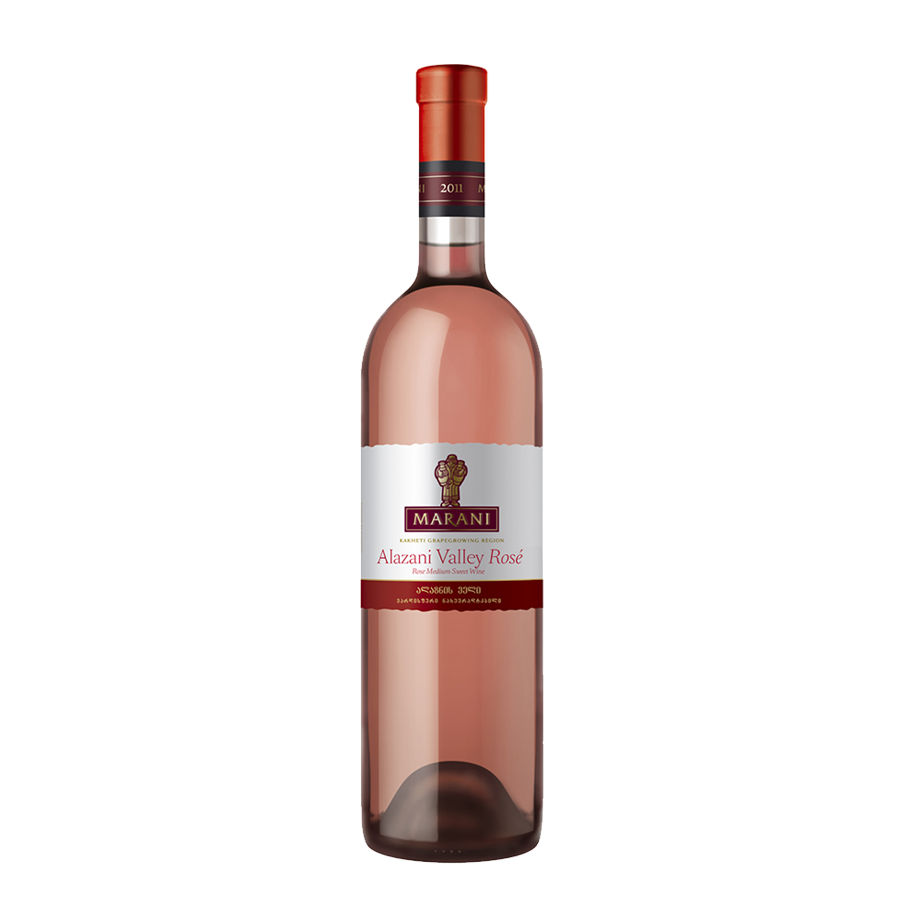 gruzinske Růžové polosladké vino alazani valley