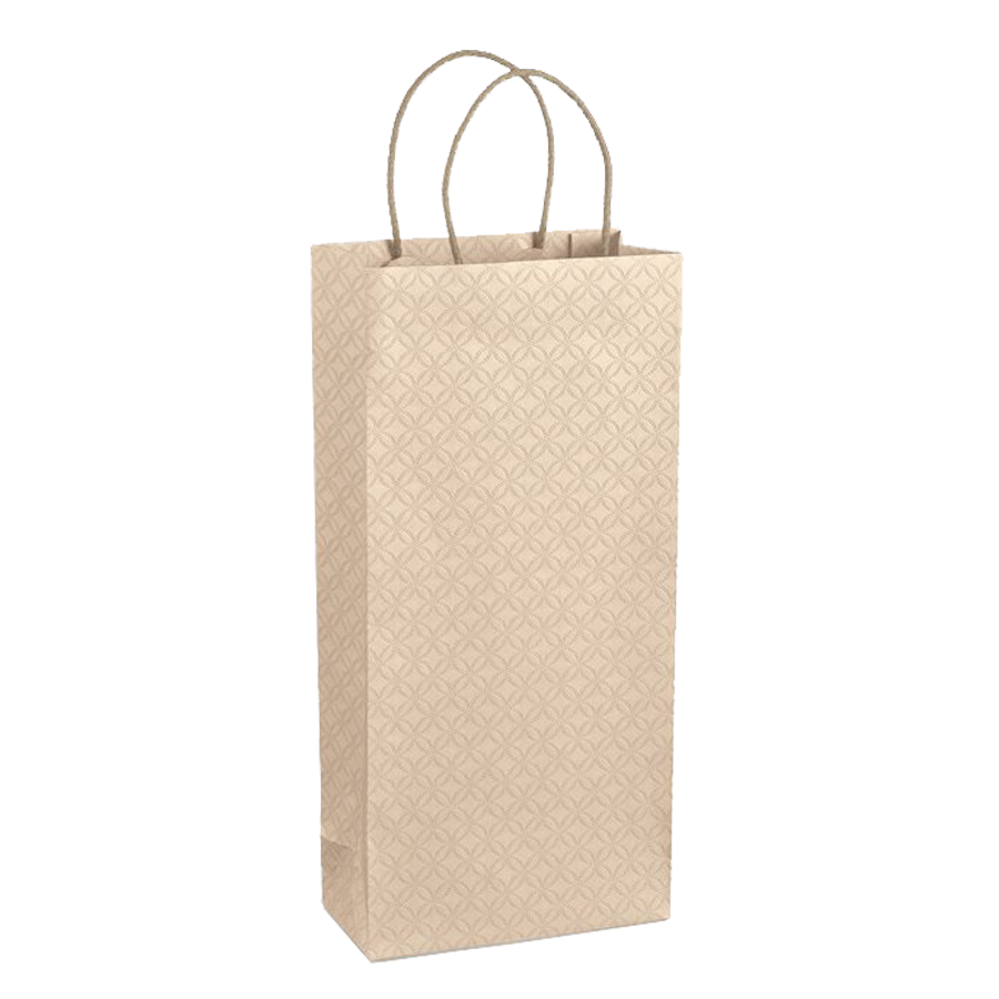 Luxusní papírová taška na 1 nebo 2 vína. Luxury gift bag.