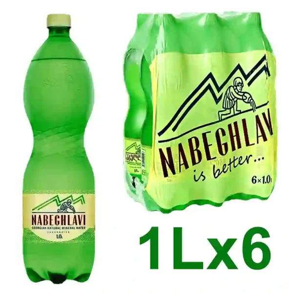 Nabeghlavi gruzínská minerální voda celé balení 6 lahví