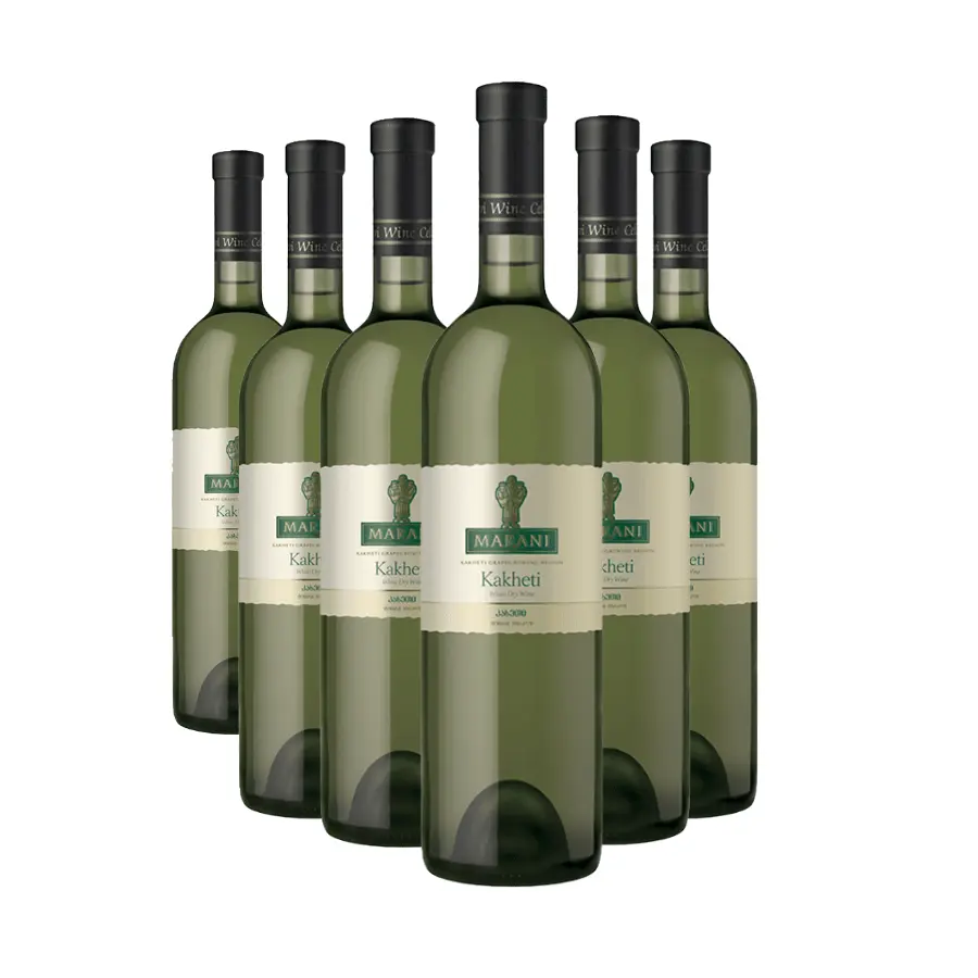6x Marani KAKHETI orange dry wine Six bottles of amber dry wine Kakheti made from 100% Rkatsiteli grapes using European technology, with a fruity bouquet dominated by apple and melon. A full-bodied flavour with dried fruit and slight astringency, a long spicy finish. 6x Marani KAKHETI orange dry wine