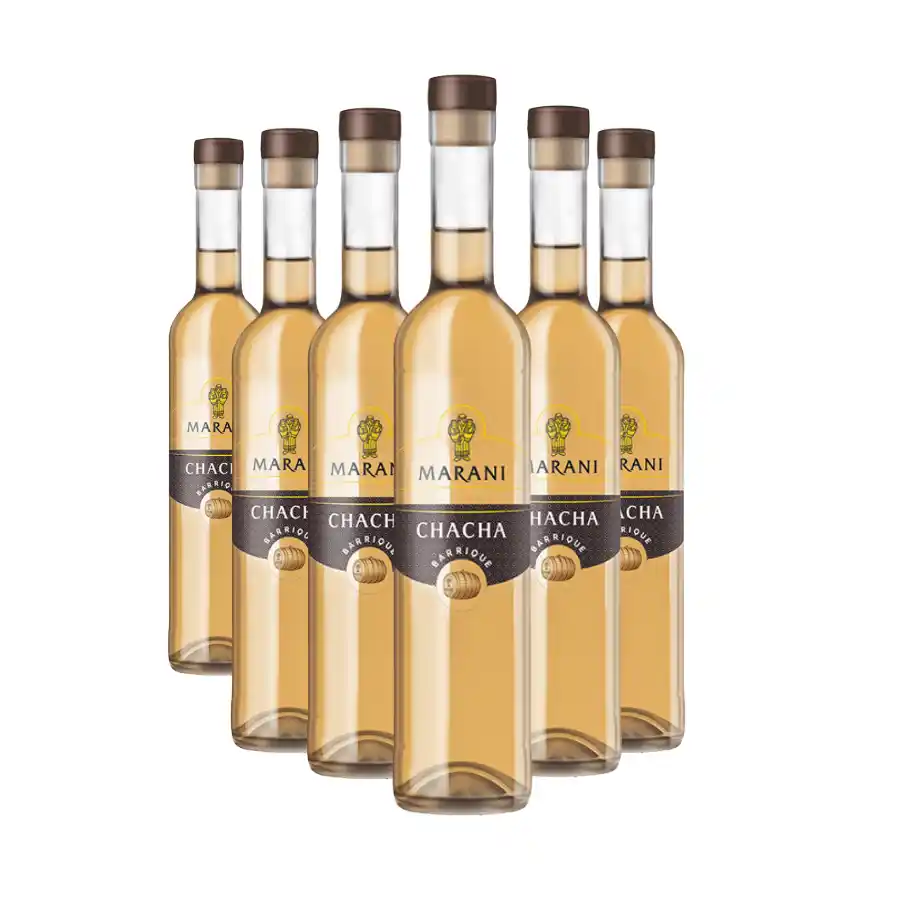 6x Georgian Oak barrel CHACHA - 40% Six bottles of Georgian CHACHA aged in an oak barrel, 40%, 0.5 l. 6x Georgian Oak barrel CHACHA - 40%