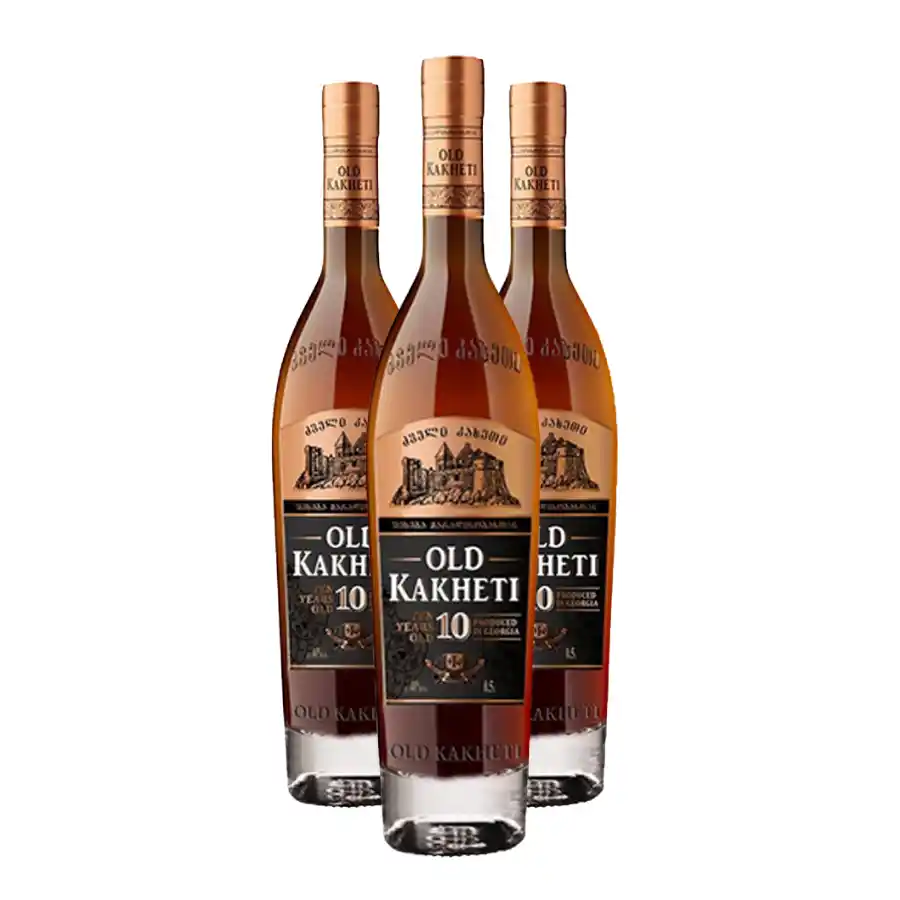 3x Old Kakheti 10* Georgian wine brandy - 40% Three bottles of Old Kakheti 10-year brandy, 0.5 l – made from distillates aged at least 10 years in genuine Georgian "Iberica" oak barrels. The pinnacle of the entire Old Kakheti range, distilled from carefully selected grapes from Kakheti. 3x Old Kakheti 10* Georgian wine brandy - 40%